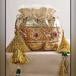 Free People Small Embellished Gift Bag